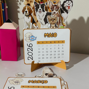 Calendário de mesa cachorrinhos